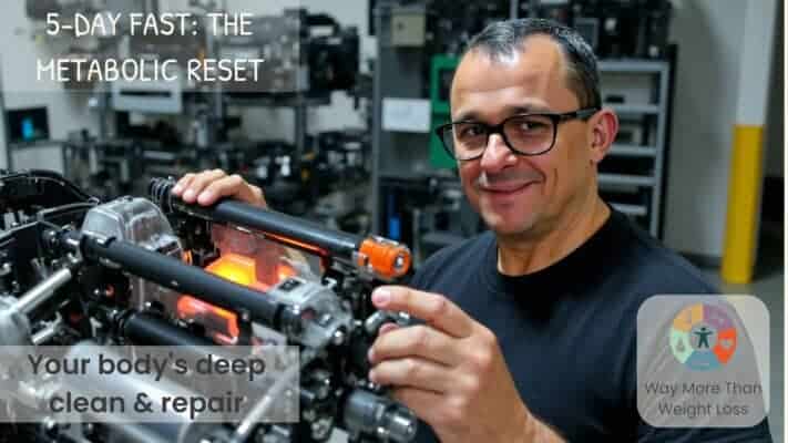 Man completing 5-day extended fast showing metabolic reset and cellular repair results