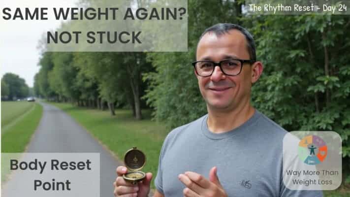 Man explaining body reset point concept during extended fasting journey