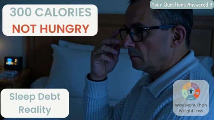 Man unable to sleep showing connection between sleep debt and hunger