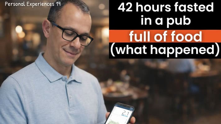 Man tracking ketones while fasting 42 hours at pub with friends