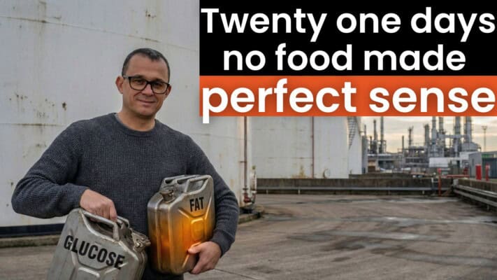 Man explaining why 21-day water fast made perfect sense after 18 months preparation