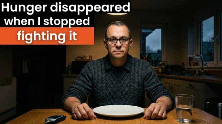 Man experiencing hunger breakthrough during 24-hour fast on Day 64