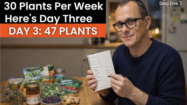 Neil's plant diversity tracker showing 47 different plants logged on day three