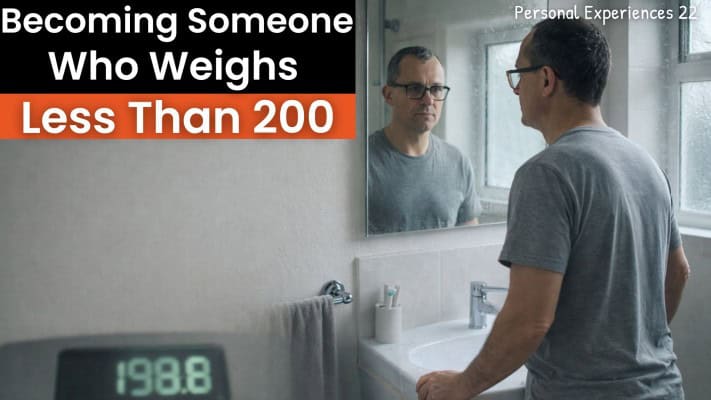 Man reflecting on weighing under 200 pounds for first time in 20 years