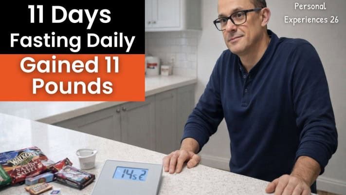 Man tracking weight gain during 11-day refeed after extended fast