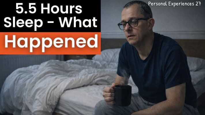 Man tracking biomarkers after 5.5 hours sleep during Day 2 extended fast