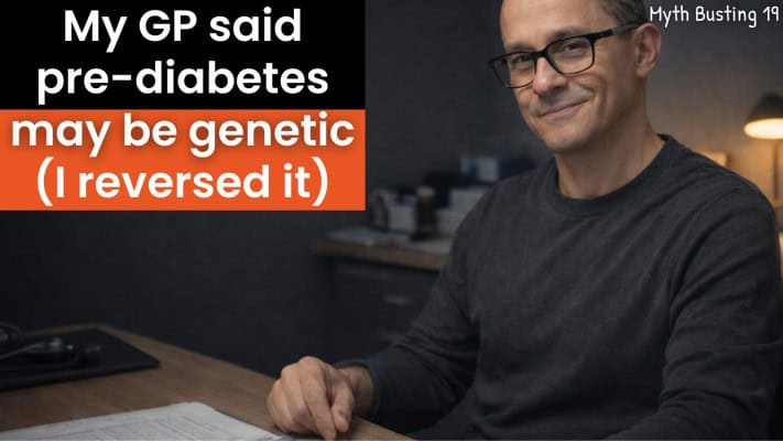 Man reversing pre-diabetes through intermittent fasting and non-UPF diet