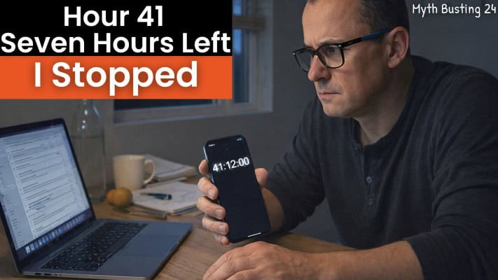 Man deciding to break 48-hour fast early at hour 41 due to stress