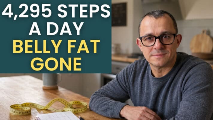Neil's step count data showing 4,295 daily average alongside 4.5 stone weight loss
