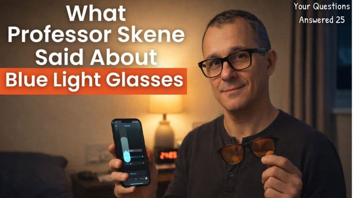 Professor Debra Skene's research on blue light glasses and sleep quality