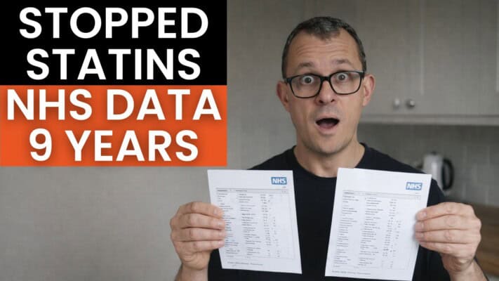 UK man reviewing NHS blood test results after stopping statins for 9 years
