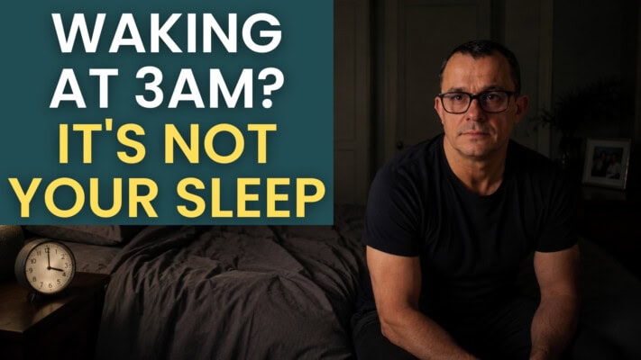 Neil tracking sleep and cortisol data during the 70-Day Rhythm Reset