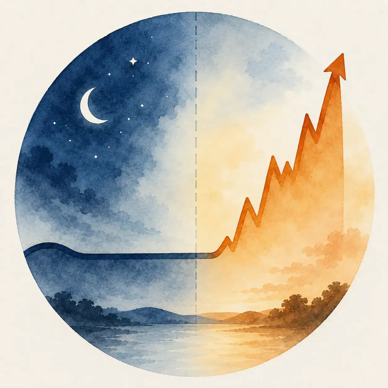 Diagram showing the rebound insomnia effect when sleep medication is stopped