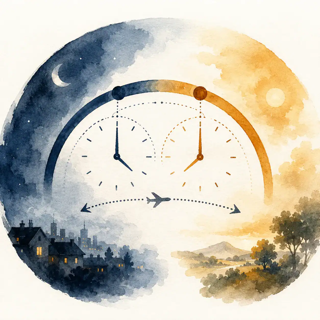 Diagram showing the sleep midpoint shifting between weekdays and weekends, creating social jet lag
